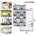 thumbnail image 2 of Shark with Open Mouth Pattern Bath Towel 100% Cotton Soft Thick High Absorbency Hand Face Towel Single Pack 16x28in, 2 of 7