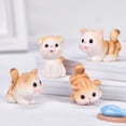 thumbnail image 4 of Dserhfy Cat Small Statue Naughty DIY Material Exquisite Workmanship Cake Toppers Cat Animals Figurines for Home, 4 of 8