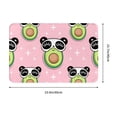thumbnail image 3 of Salouo Panda Avocado Pattern Outdoor Indoor Sturdy Doormats 16’’×24’’, Anti Fatigue Soft Flannel Thick Door Mat,Non-Slip Rectangle Rug Cushion, 3 of 7