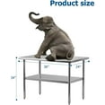 thumbnail image 2 of Garvee Stainless Steel Work Table, 36 x 24 x 34", 2 Tiers,  Food Prep Worktable, Silver, 2 of 9