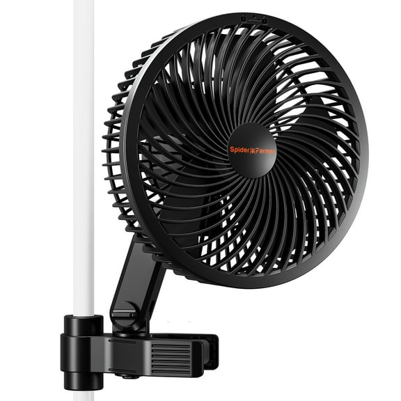 Spider Farmer New 6'' Clip on Fan, Auto Oscillation, 10-Speeds, EC Motor,Waterproof IP54 for Grow Tent Indoor