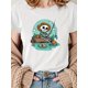 thumbnail image 1 of Summer Casual Short-Sleeve T-Shirt with a Female Skull Fishing Design Tee Tee For Adult, Men, Women, Teen, Teenager, Adolescent, Youth, 1 of 7