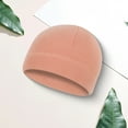 thumbnail image 3 of Warm Beanie for Men Women Cuffed Thick Fleece Winter Hat Elastic Skull Cap for Winter Outdoor Running Riding Skiing-Caramel, 3 of 8