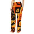 thumbnail image 2 of Bixox Women's Halloween Banner Symbols Patterned Pajama Pants Loungewear, 2 of 5