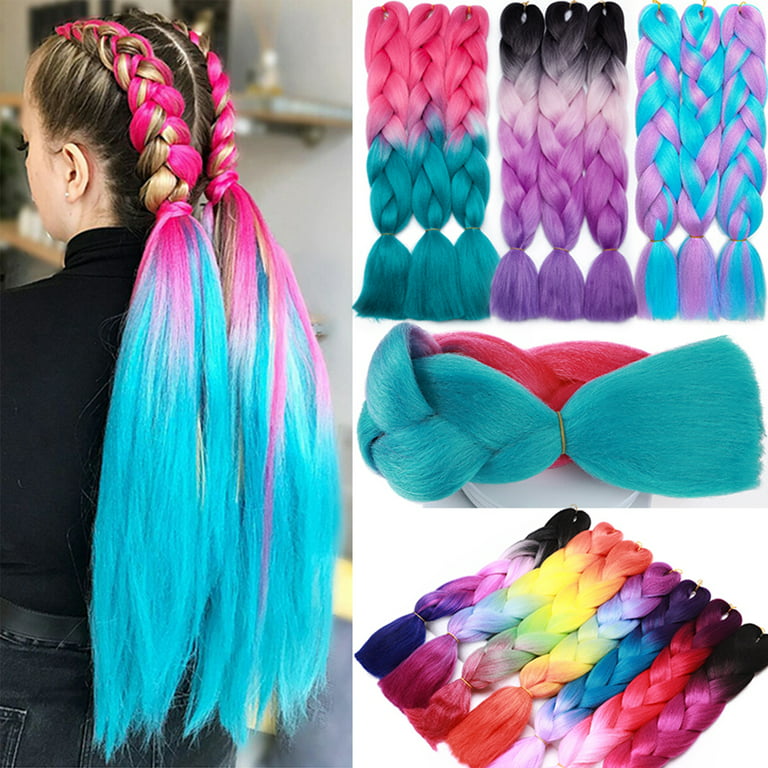 1 Piece Red Jumbo Braid Synthetic Hair 24 Inch Hair Braiding Extensions  Braids Box Braid Hair Synthetic Hair To Braid (Over Forty Colors), Ombre  Long Synthetic Hair Braid, braided Natural hair extension