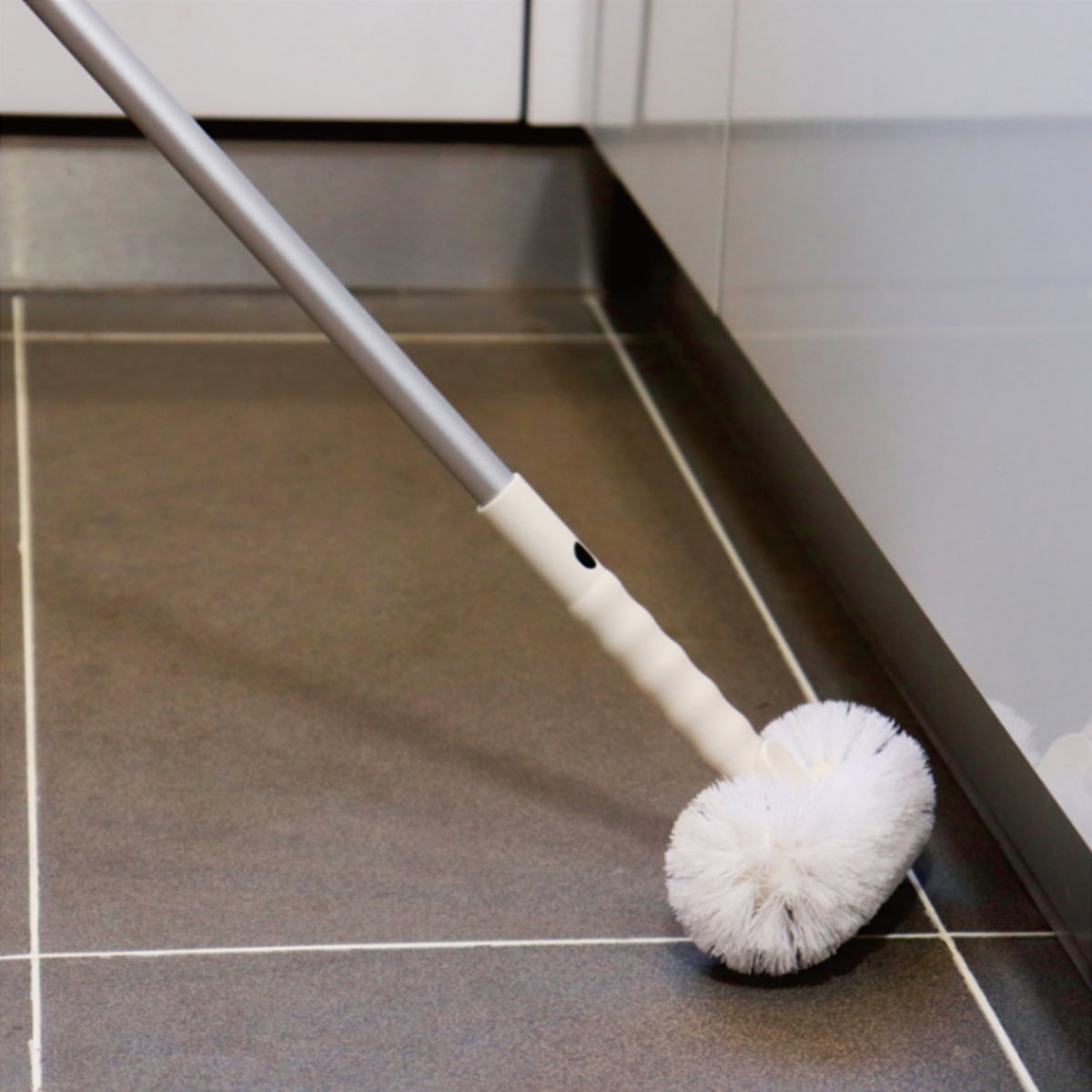 Bathroom Tub Rotating Long Handle Brush Bristles Floor Scrub Home Cleaning Tool