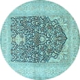 thumbnail image 1 of Ahgly Company Indoor Round Persian Light Blue Traditional Area Rugs, 3' Round, 1 of 4