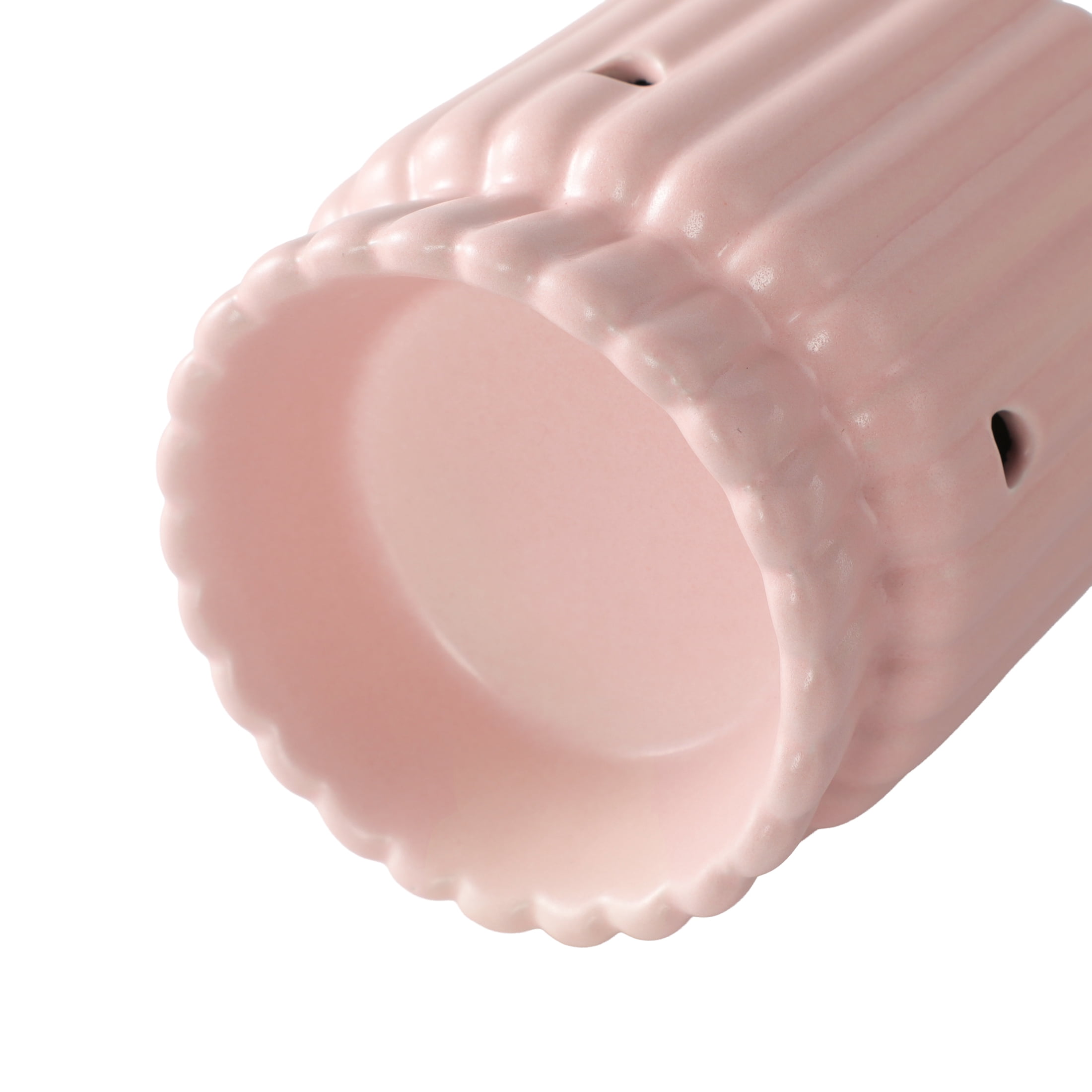 Mainstays Ribbed Ceramic Wax Melt Plug-in Warmer, Pink Blush