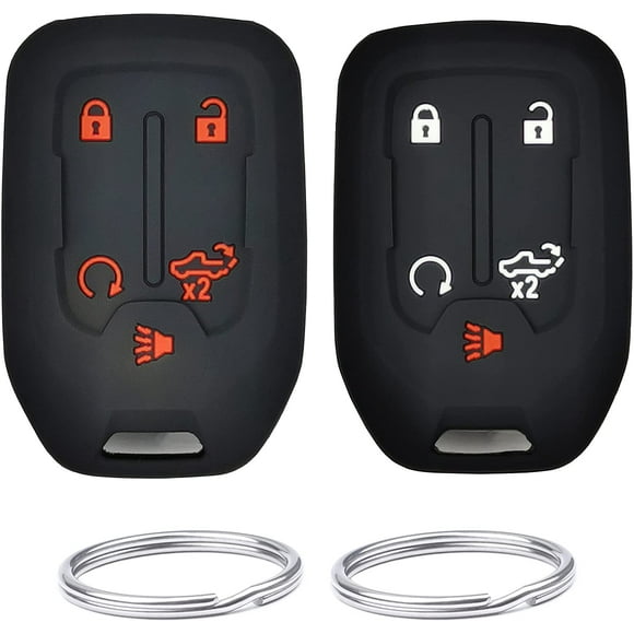 REPROTECTING Silicone Rubber Key Fob Cover Compatible with 2019 2020 2021 Chevrolet Silverado 1500 Silverado 2500 HD