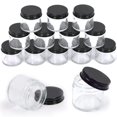 thumbnail image 1 of Tarro de vidrio Swepeet, 15 paquetes de 60 ml con tapa negra para crema y loción, 1 of 7
