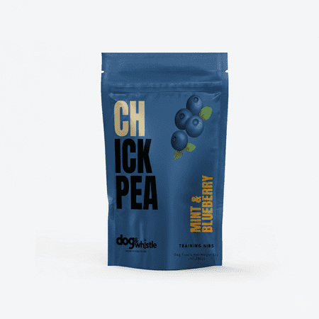 Dog & Whistle Chickpea Training Nibs – 5 oz Bag, Mint & Blueberry