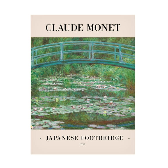 Trademark Fine Art Pictufy Japanese Footbridge 1899 Canvas Wall Art