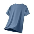 thumbnail image 5 of BXINGOHAI Men's Athletic Shirts Big and Tall Workout Running Short Sleeve T-Shirt Quick Dry Lightweight Gym Tee Tops Clearance Sale Blue,L, 5 of 6