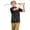 X118 Black, variant on Bysome Boys Tops Summer Dinosaur Print Short Sleeve Lapel Neck Tees Smooth Boys Shirt Size 3-4 Years Black