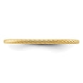 thumbnail image 3 of Diamond2Deal 14k Yellow Gold 1.2mm Twisted Wire Pattern Women's Stackable Band Size 6, 3 of 3