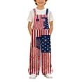 thumbnail image 5 of CAIXIA 4th of July Outfit Kids American Flag Bibs Overalls Fourth Patriotic Outfits Boys Girls Accessories Romper Jumpsuit, 5 of 6