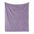 thumbnail image 1 of Ethnic Soft Flannel Fleece Throw Blanket, Geometric Mosaic Style Traditional Bohemian Oriental Abstract Pastel, Cozy Plush for Indoor and Outdoor Use, 50" x 70", Dark Purple Mauve, by Ambesonne, 1 of 5