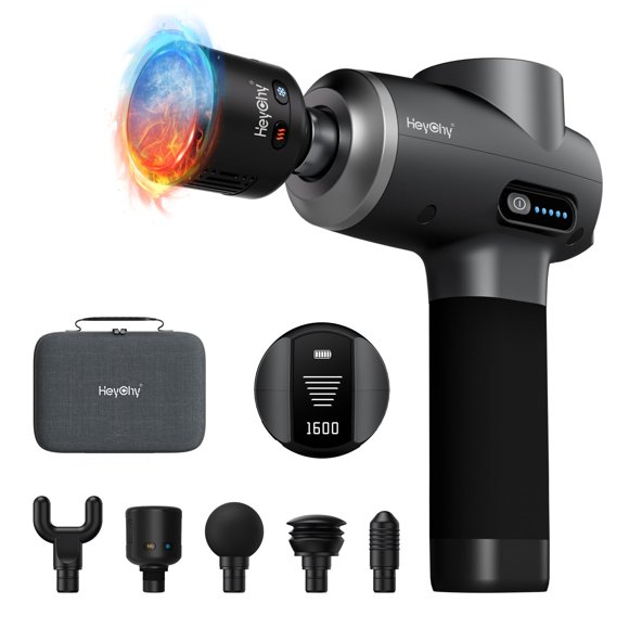 Pistola de masaje HEYCHY con tejido profundo de calor y frío, regalo 2025