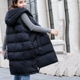 thumbnail image 7 of Ailaofu Long Puffer Vest Women Quilted Hooded Vest Padded Sleeveless Coat Jackets With Pockets, 7 of 7