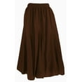 thumbnail image 2 of Beautybatik Brown Women Cotton BOHO Gypsy Long Maxi Godet Flare Skirt 1X, 2 of 5