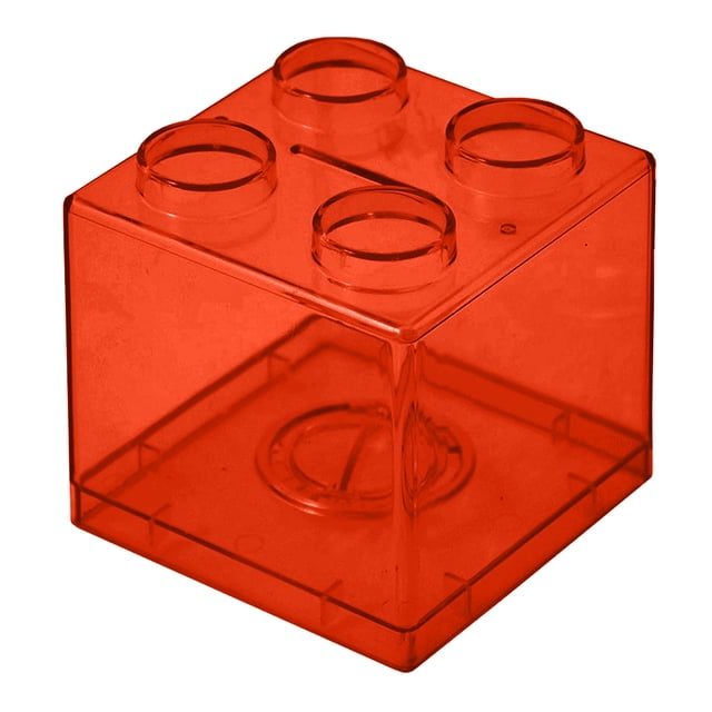 Visland Coin Bank Transparent Visible Kids Building Block Design Money Saving Box for Gifts