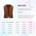 thumbnail image 7 of Ocealan Baby Boys Girls Western Cowboy Fringe Suede Vest Sleeveless Waistcoat Top Brown 3-6M, 7 of 7