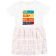 thumbnail image 3 of Inktastic Eat Sleep Muay Thai Repeat Girls Toddler Dress, 3 of 5