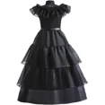 thumbnail image 5 of Vestidos de carnaval Miércoles Addams Disfraz de cosplay para niña 2023 Nuevos vestidos largos de noche de fiesta de malla para adolescentes 5 10 14 años, 5 of 5