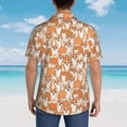 thumbnail image 4 of Bingfone Men's Short Sleeve Button Down Shirts Hawaiian Corgi Animal Printed Beach Shirt, 4 of 7