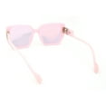 thumbnail image 4 of Womens Oversize 90s Diva Designer Fashion Rectangle Butterfly Sunglasses Pink - Pink Mirror, 4 of 4