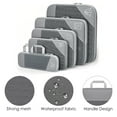 thumbnail image 5 of DODAMOUR Compression Packing Cubes for Travel, 5 Set of Packing Cubes for Suitcases, Expandable Luggage Travel Bags Organiser for Women Men (Grey), 5 of 6