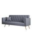 thumbnail image 6 of 71" Convertible Sofa Bed Folding Velvet Sofa with Adjustable Backrest in Gray, 6 of 9