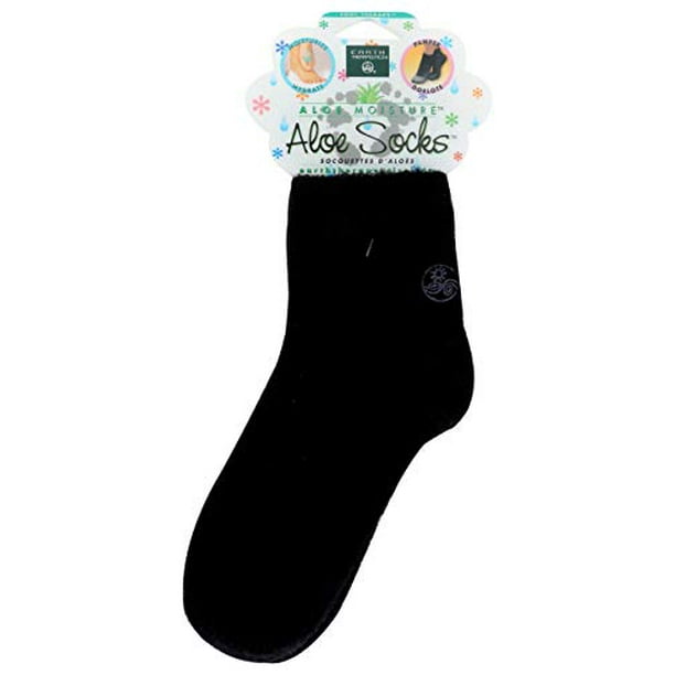 Earth Therapeutics Earth Therapeutics Moisturizing Aloe Socks, Black