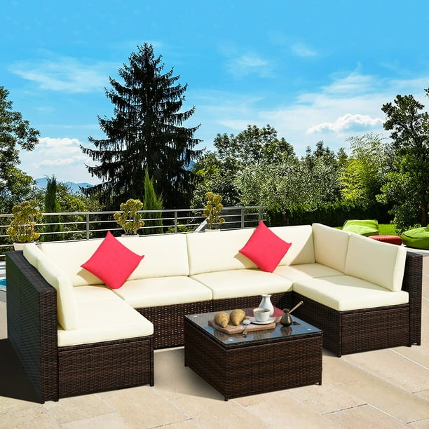Pieces Outdoor Wicker Patio Furniture Set, Patio Couch Clearance