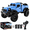 Blue / 3 Battery, variant on 4WD RC Rock Crawler Off Road Truck 2.4GHz Remote Control Vehicle With LED Lights 370 Brushed Motor 12KM/H Electric Off Road RC Car Model For Adults Hobbyists - Blue / 3 Battery