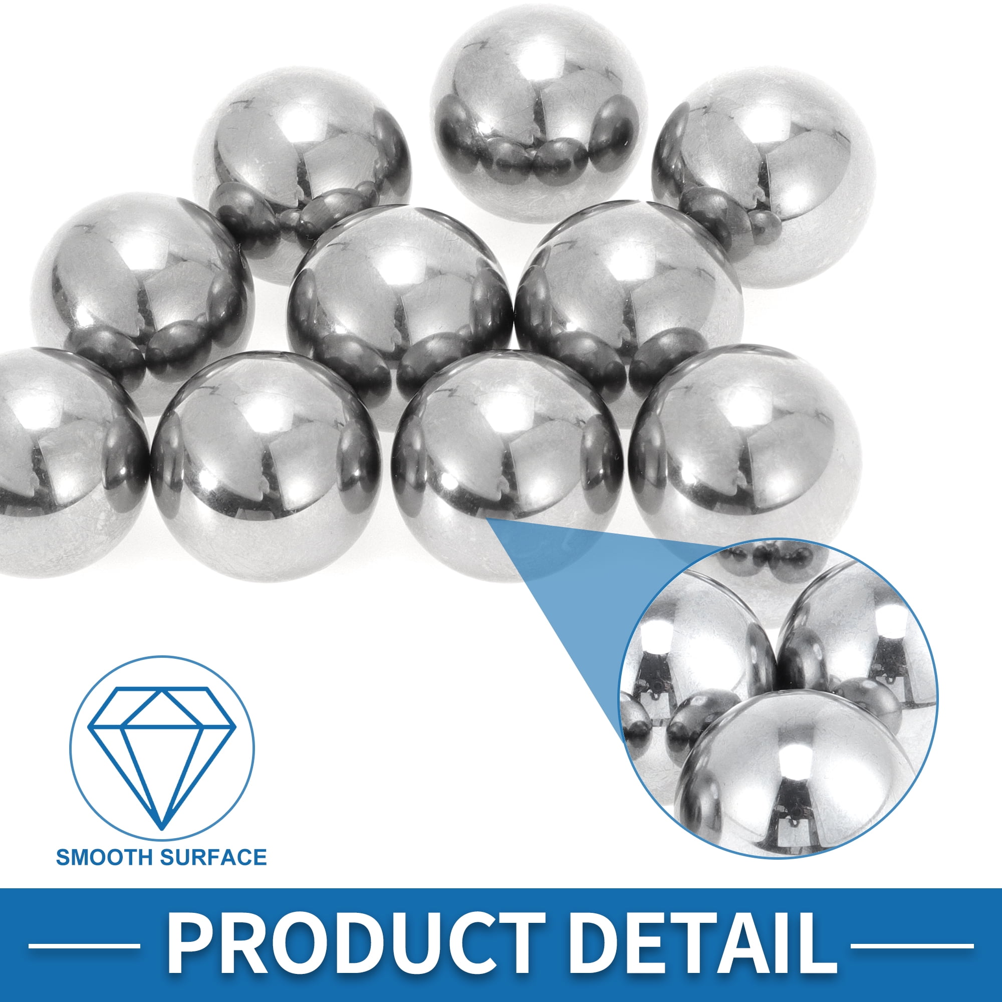 Unique Bargains 25.4mm Bearing Ball Bearing Steel G100 Precision Ball Silver Tone 10 Pcs