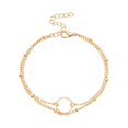 thumbnail image 1 of Pulsera De Anillo Hueco Geométrico Para Mujer, Pulsera De Doble Cadena De Aleación, Accesorios De Boda Para Fiesta, Regalos De Joyería Para Mamá, Mujer, Esposa Y Niña Eigraketly  AP006149-01, 1 of 6