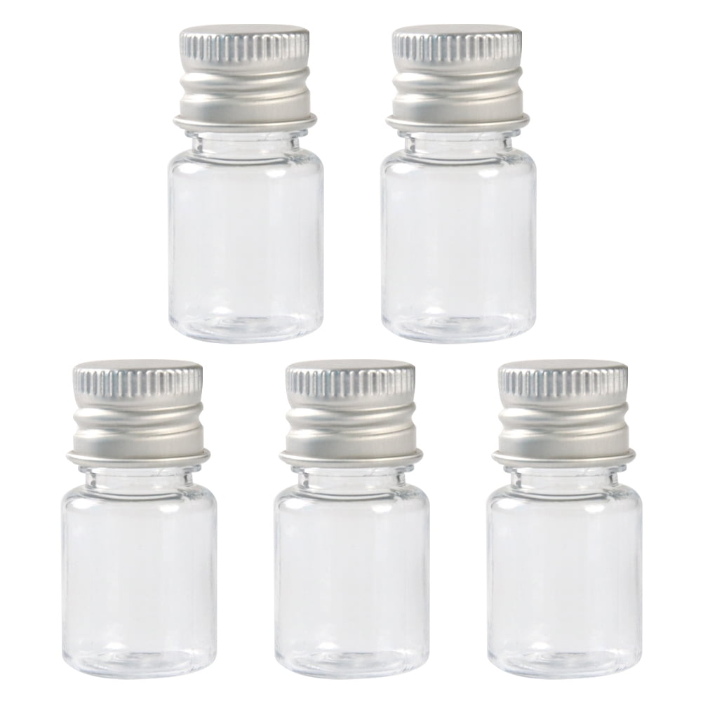 5pcs Transparent Plastic Bottles Essential Oil Bottles Refillable Empty