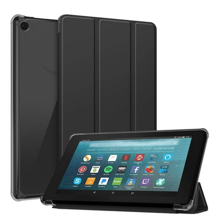 Fintie Slim Case for All-New Amazon Fire 7 Tablet (9th Generation, 2019 Release),Translucent Frosted Back Cover,