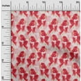 thumbnail image 2 of oneOone Georgette Viscose Red Fabric Floral Craft Projects Decor Fabric Printed By The Yard 42 Inch Wide, 2 of 5