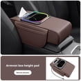 thumbnail image 4 of Multi-Functional Car Center Console Armrest Organizer, 5-in-1 Auto Armrest Cushion with Dual Storage Bags, Cup Holder, USB Charging, Ambient Light for Vehicle Interior Accessories, 4 of 8