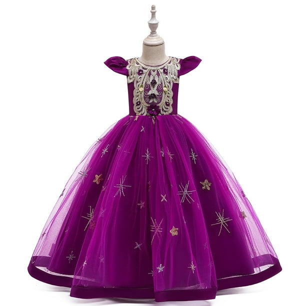 Vestido de princesa de manga corta para niña grande de Europa y Estados Unidos, vestido de novia de corte infantil, vestido de actuación de piano