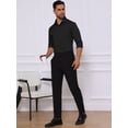thumbnail image 5 of DARING DIVA Men's Point Collar Button Long Sleeve Business Shirts M Black, 5 of 7