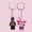 pink +black, variant on 1/2PCS Exclusive Pink Fairy Bat Keychain Valentine's Day Couple Cute Gifts