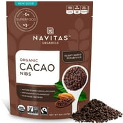 Navitas Organics Raw Cacao Nibs, 8 Oz. Bag, 8 Servings  Organic, Non-Gmo, Fair Trade, Gluten-Free