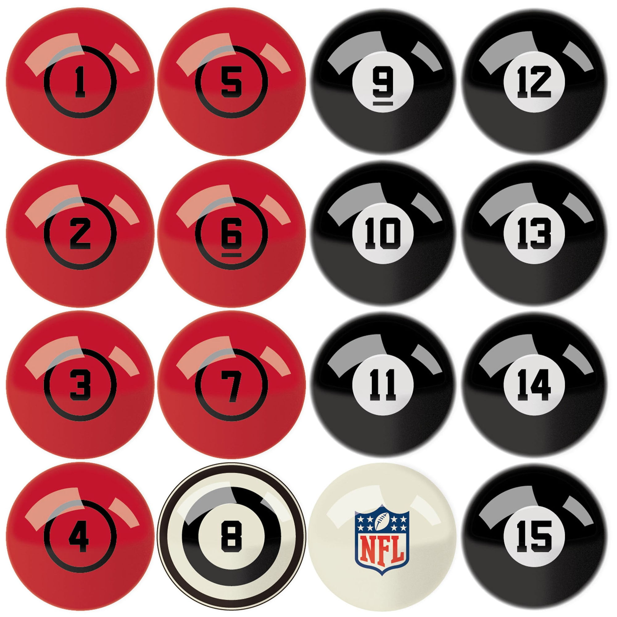 Imperial Kansas City Chiefs Billiard Ball Set with Numbers