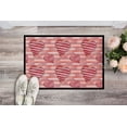 thumbnail image 2 of Carolines Treasures BB7567MAT Aquarelle Coeurs Rayés Rouges Tapis Intérieur Ou Extérieur, 18 x 27 Po., 2 of 4