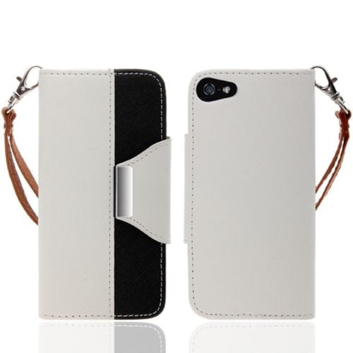 Omkleden stortbui Suri PU Leather Flip Phone Case, Handheld Protective Stitching Full Cover Case  for iPhone 4 - Walmart.com
