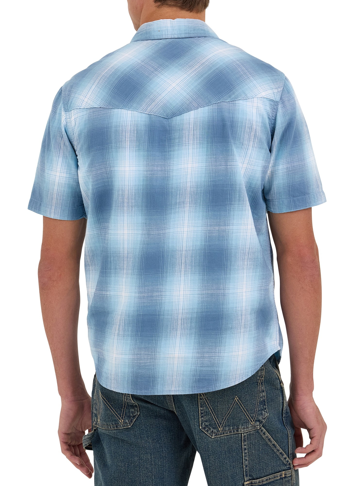 Wrangler® Men's Premium Short Sleeve Plaid Shirt, Sizes S-2XL