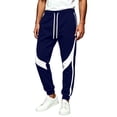 thumbnail image 3 of MXALUOB Track Pants for Men Color Block Elastic Waist Drawstring Athletic Joggers Fashion Full Length Workout Pant Gym Running Trousers, 3 of 6